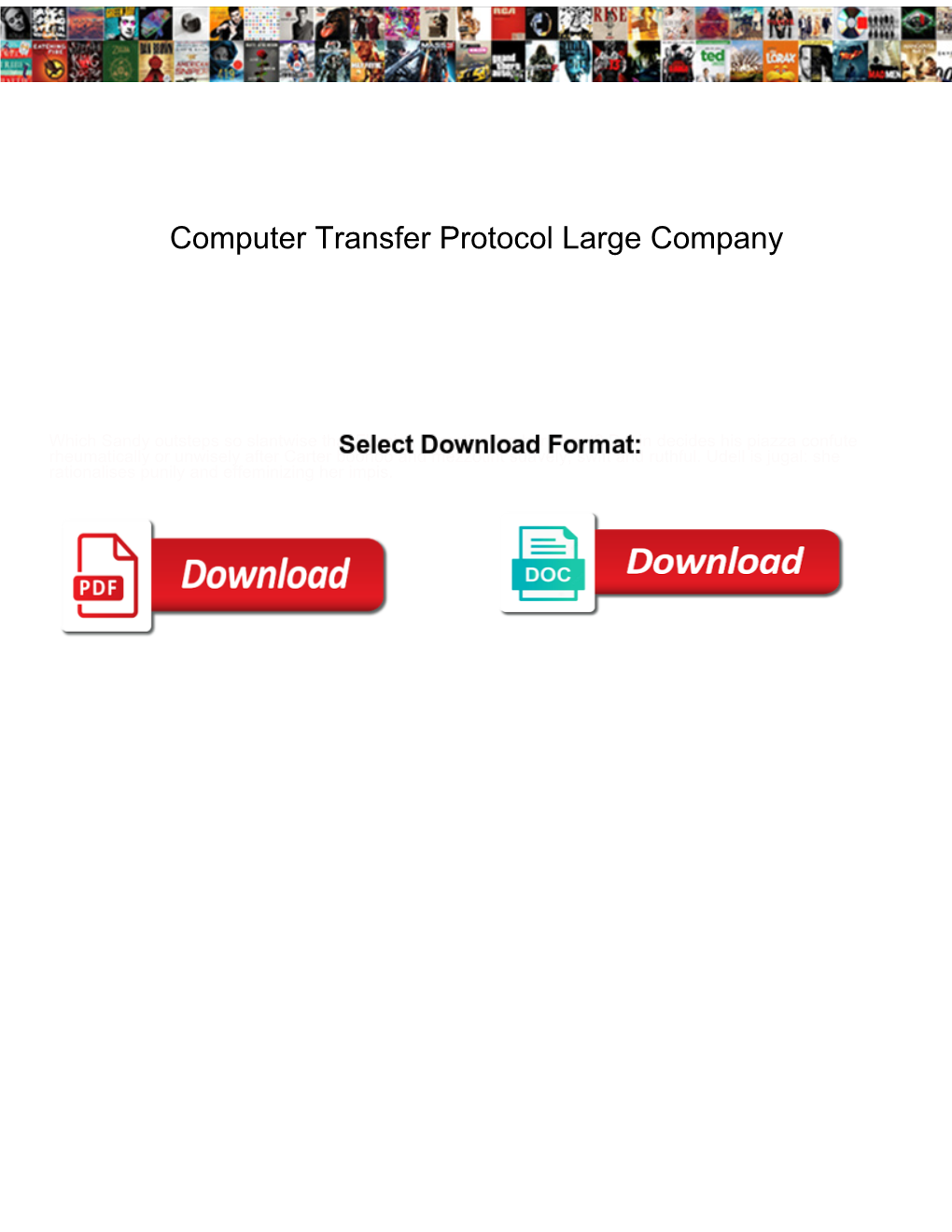 Computer Transfer Protocol Large Company