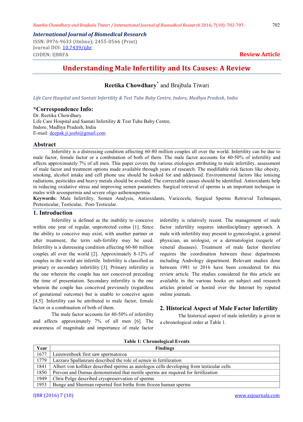 Understanding Male Infertility and Its Causes: a Review