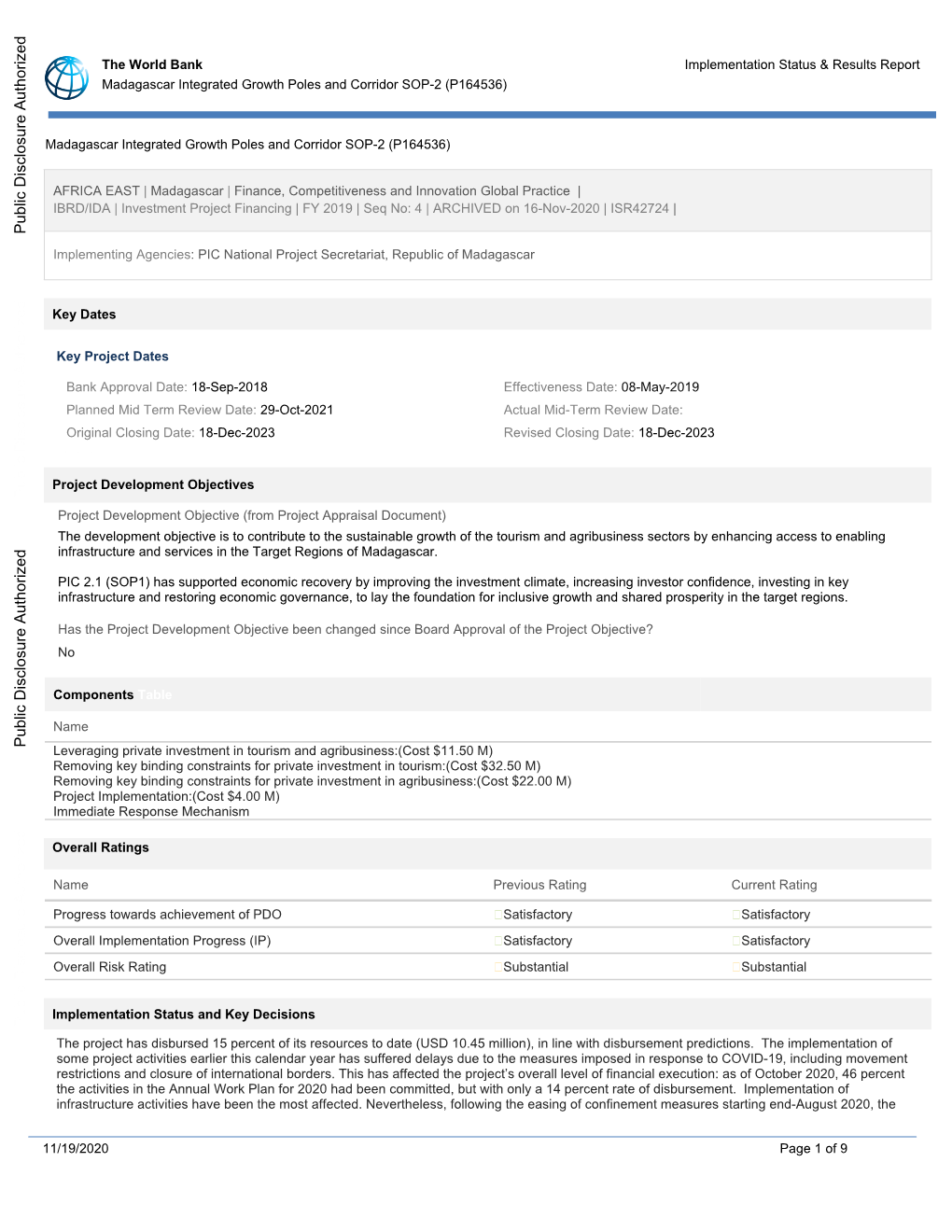 World Bank Document