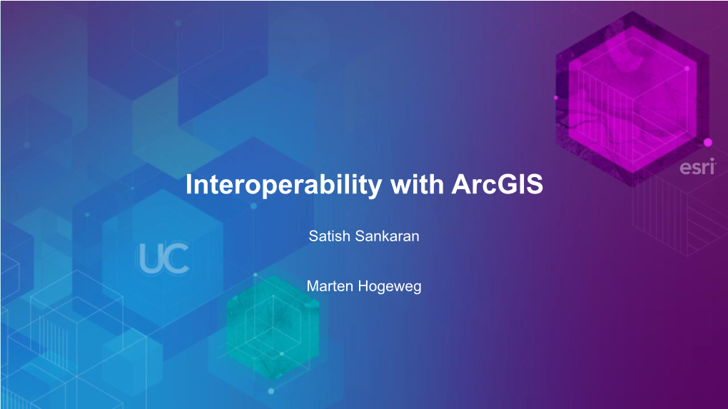 Interoperability with Arcgis