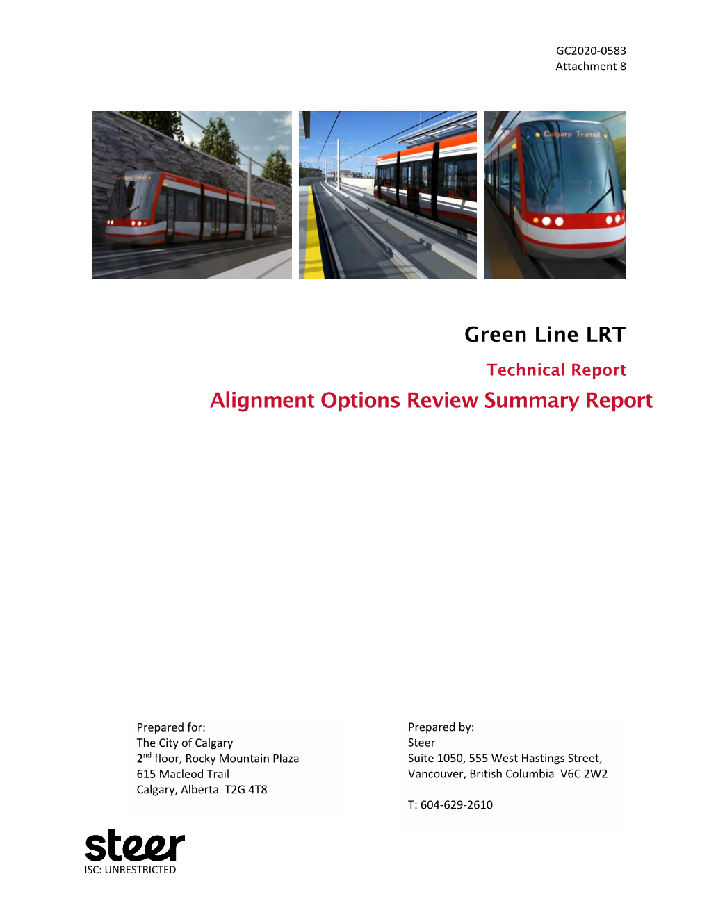 Green Line LRT Alignment Options Review Summary Report