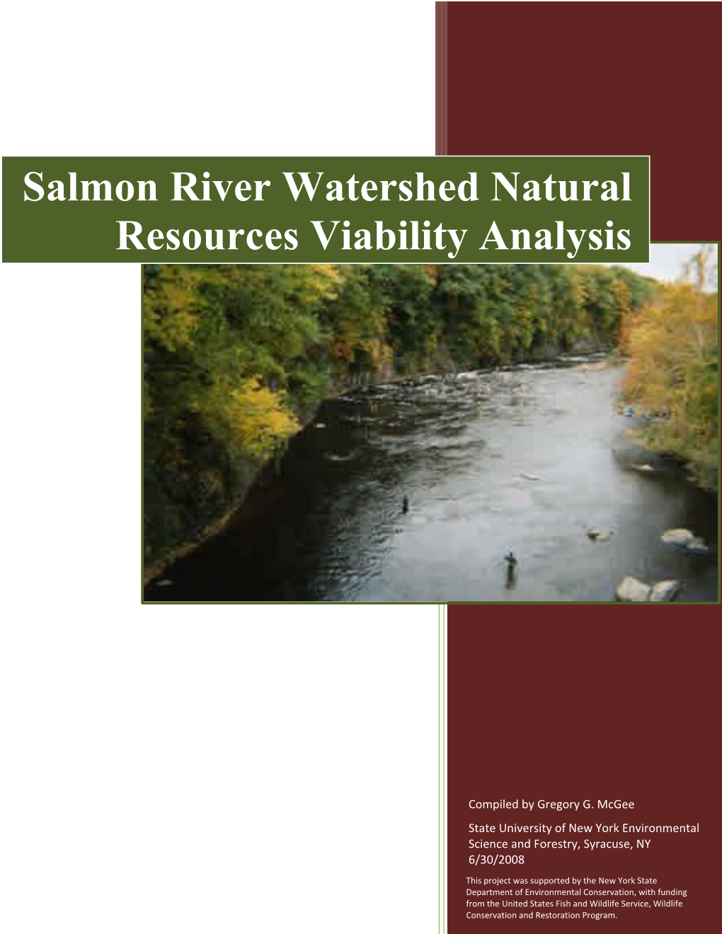 Salmon River Watershed Natural Resources Viability Analysis