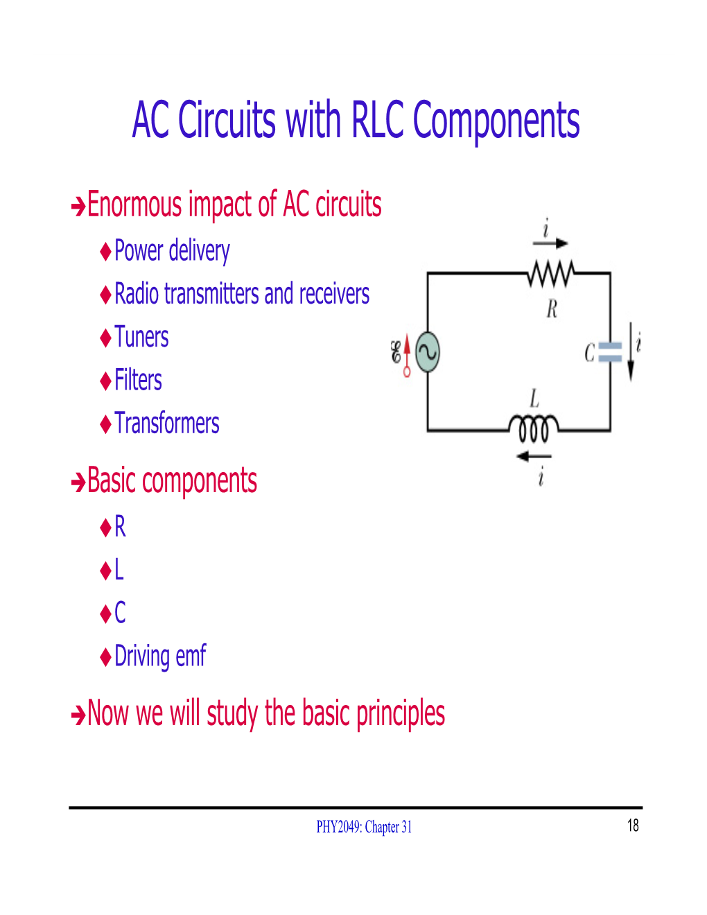 AC Circuits with RLC Components