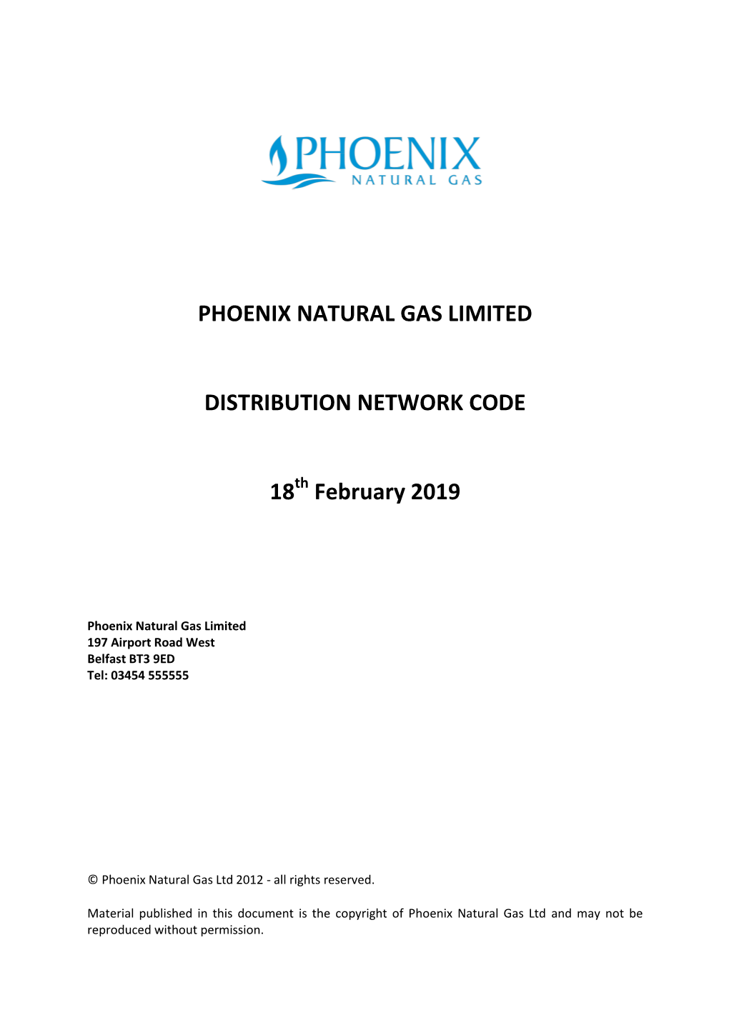 Phoenix Natural Gas Limited Distribution Network Code 18