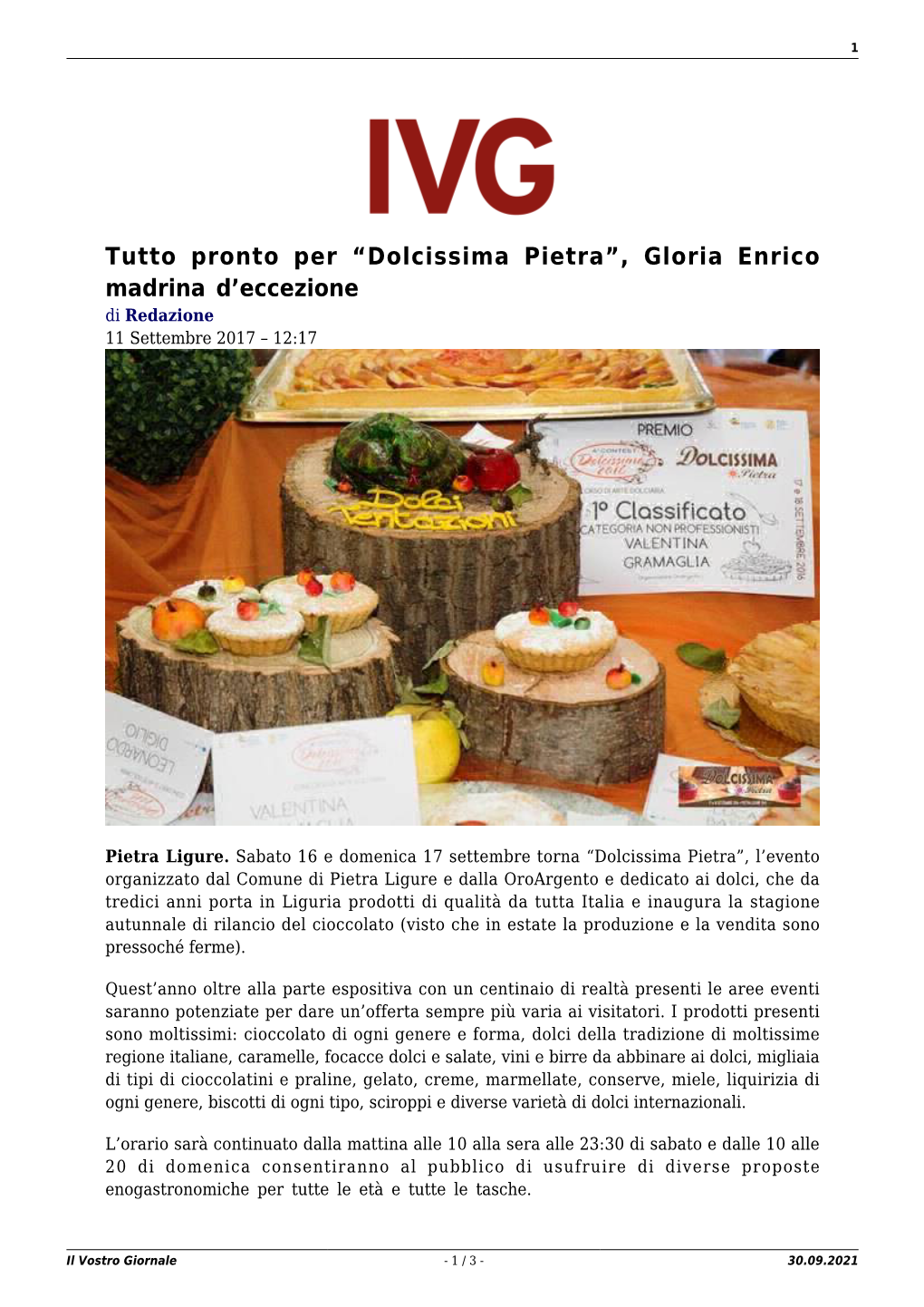 Il Vostro Giornale - 1 / 3 - 30.09.2021 2