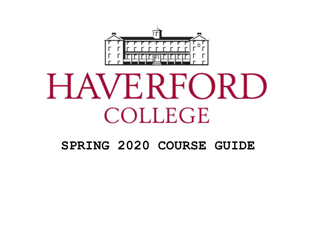 Spring 2020 Course Guide