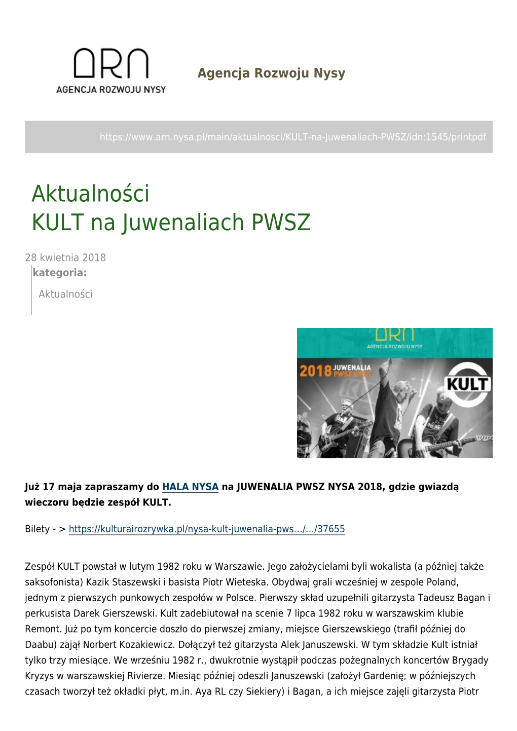 Aktualności KULT Na Juwenaliach PWSZ