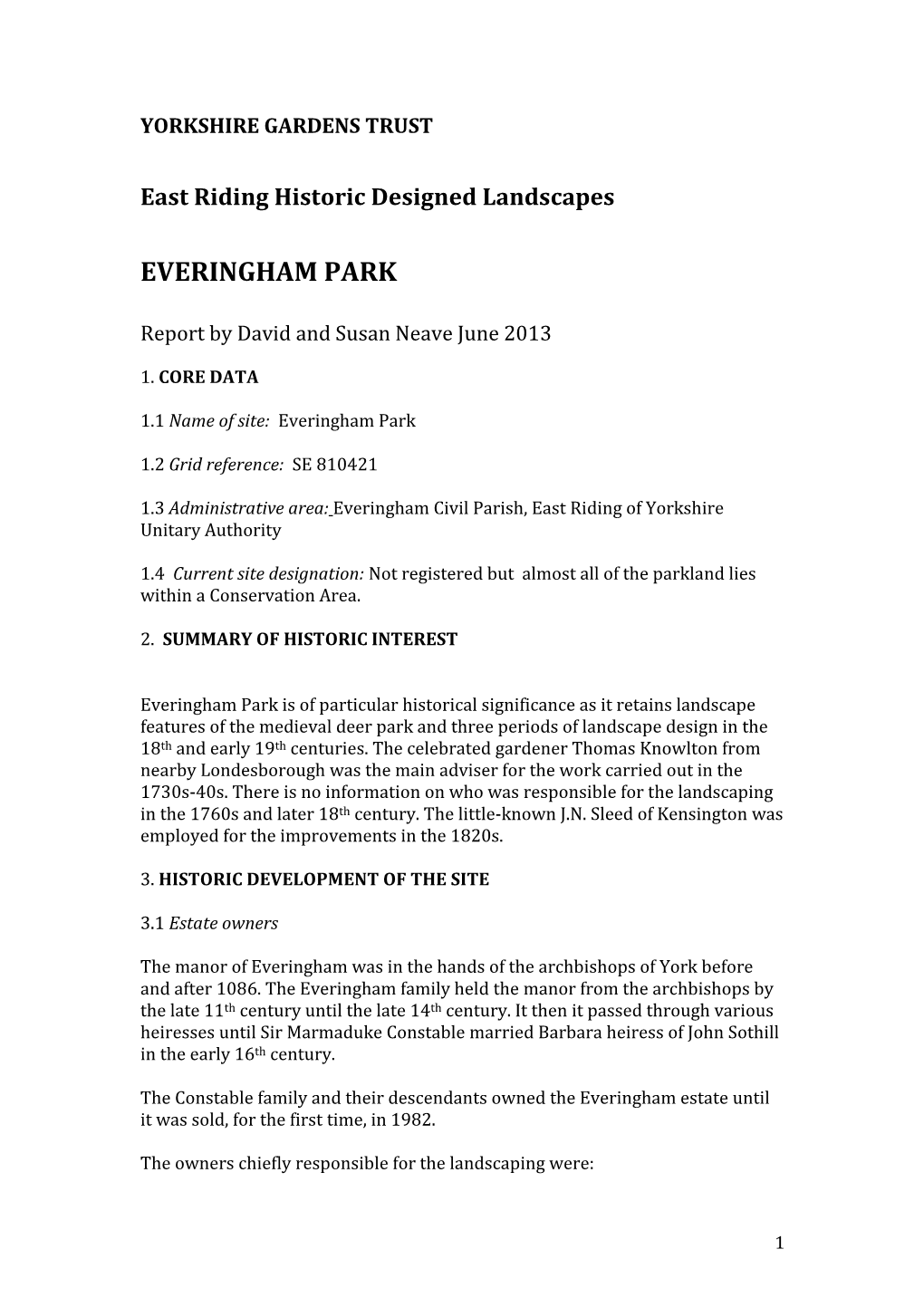 Everingham Park