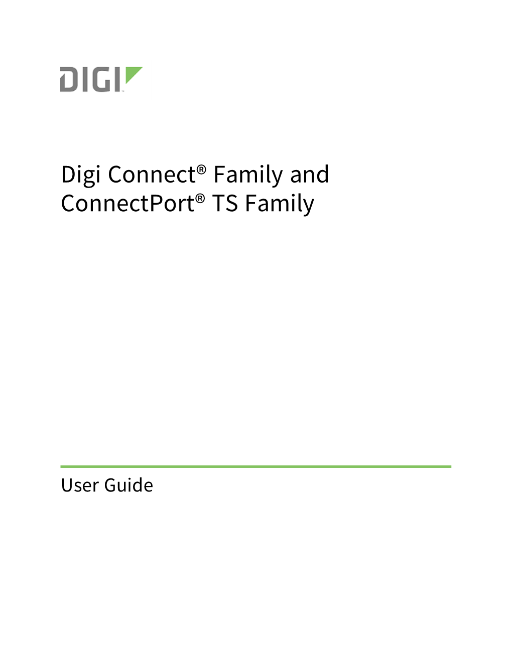 Digi Connect and Connectport TS Family User Guide