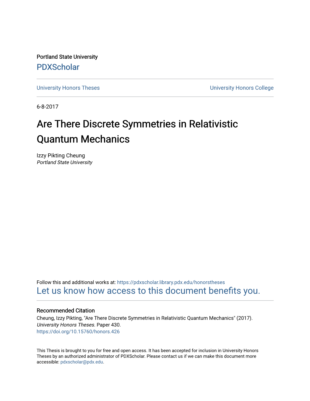 Are There Discrete Symmetries in Relativistic Quantum Mechanics