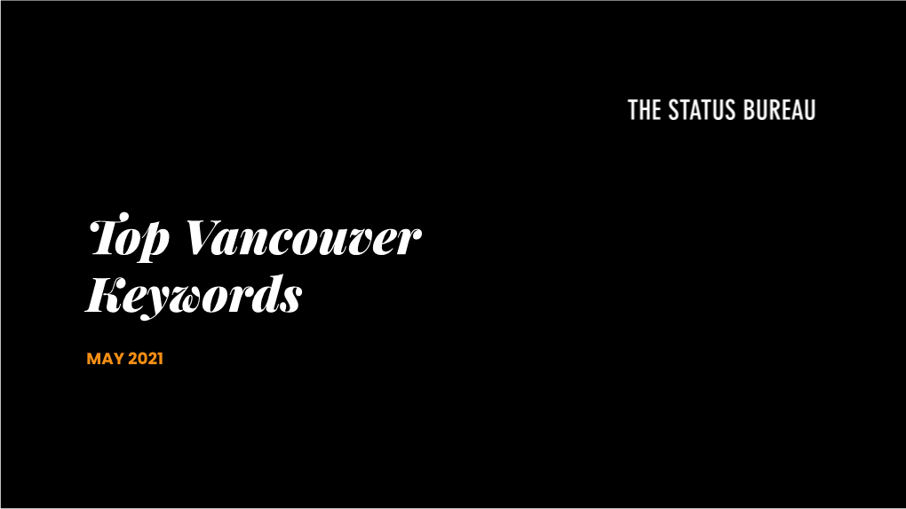 Vancouver SEO Agency Keywords