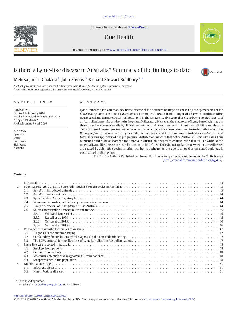 Is There a Lyme-Like Disease in Australia? Summary of the ﬁndings to Date