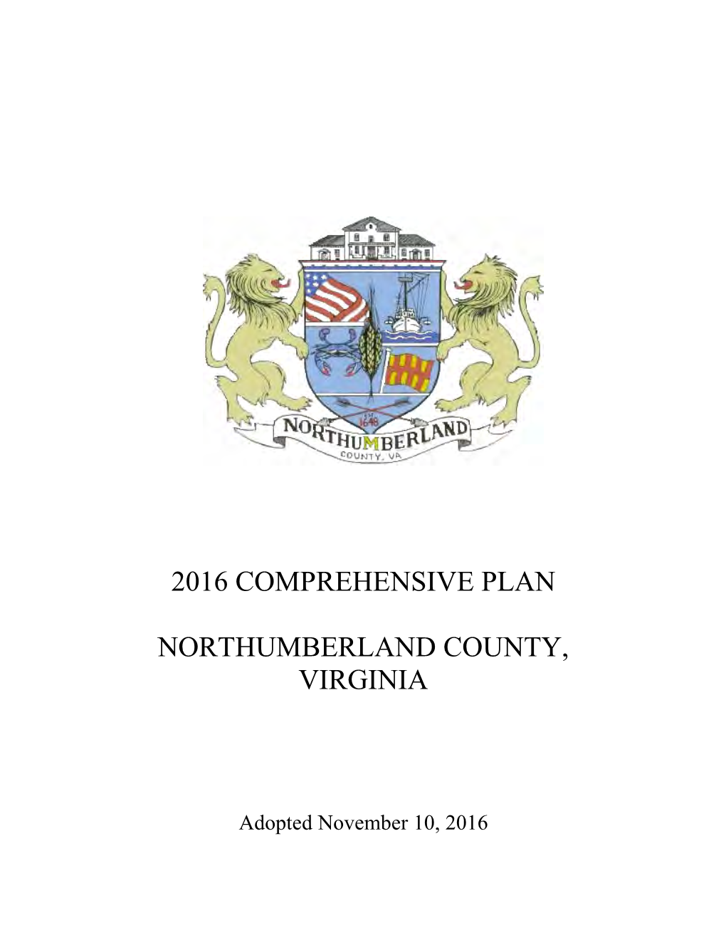 2016 Comprehensive Plan Northumberland County, Virginia