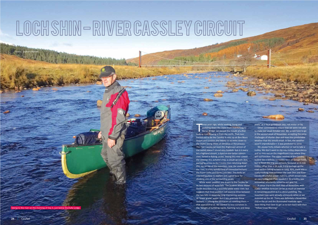 The Loch Shin and River Between Road Useful-Looking Make Which Would Stations, (Duchally) Power Cassley Was Needed It