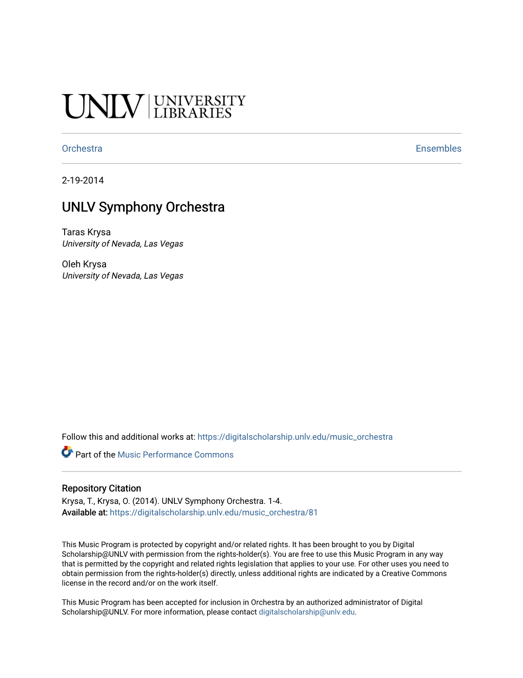 UNLV Symphony Orchestra