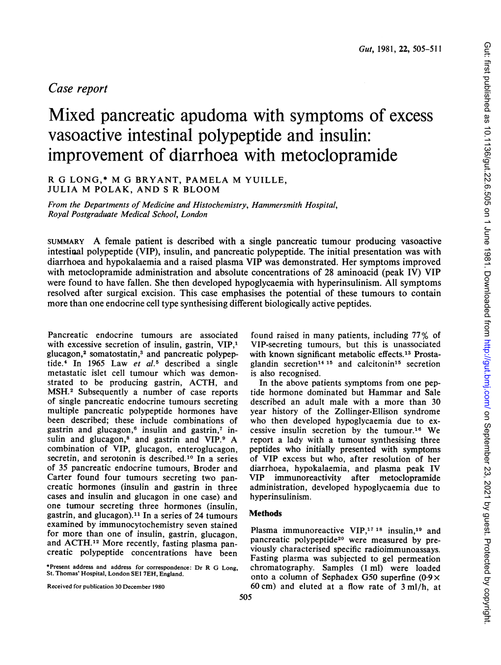 Mixed Pancreatic Apudoma with Symptoms of Excess