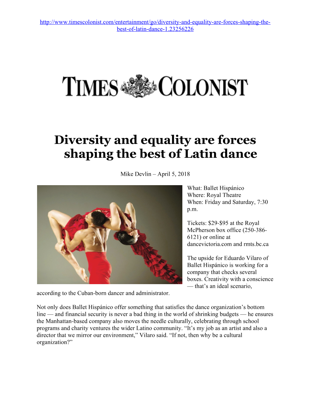 Diversity and Equality Are Forces Shaping the Best of Latin Dance