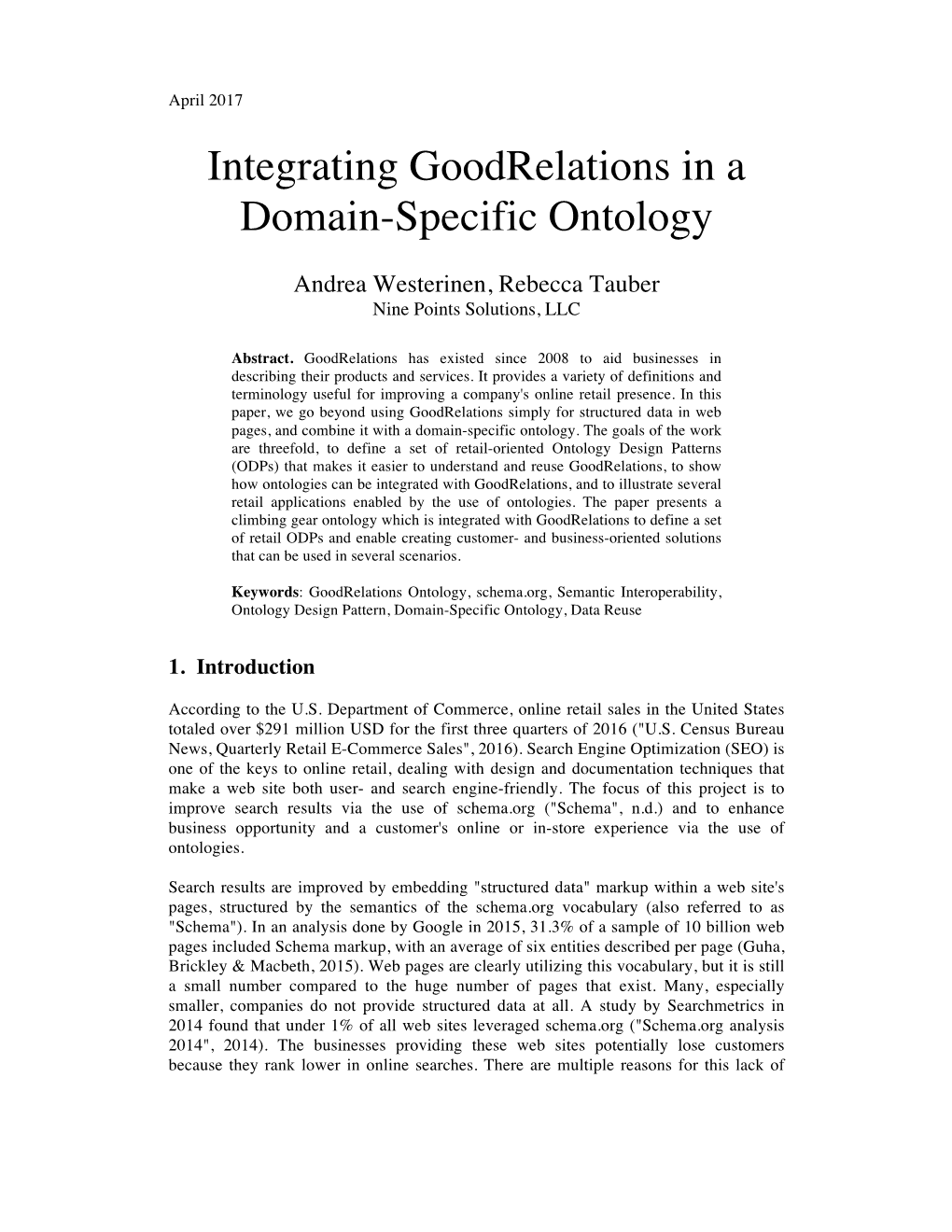 Integrating Goodrelations in a Domain-Specific Ontology