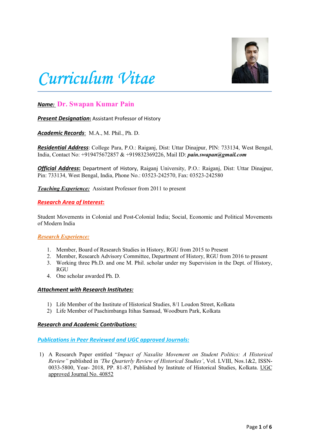 Curriculum Vitae