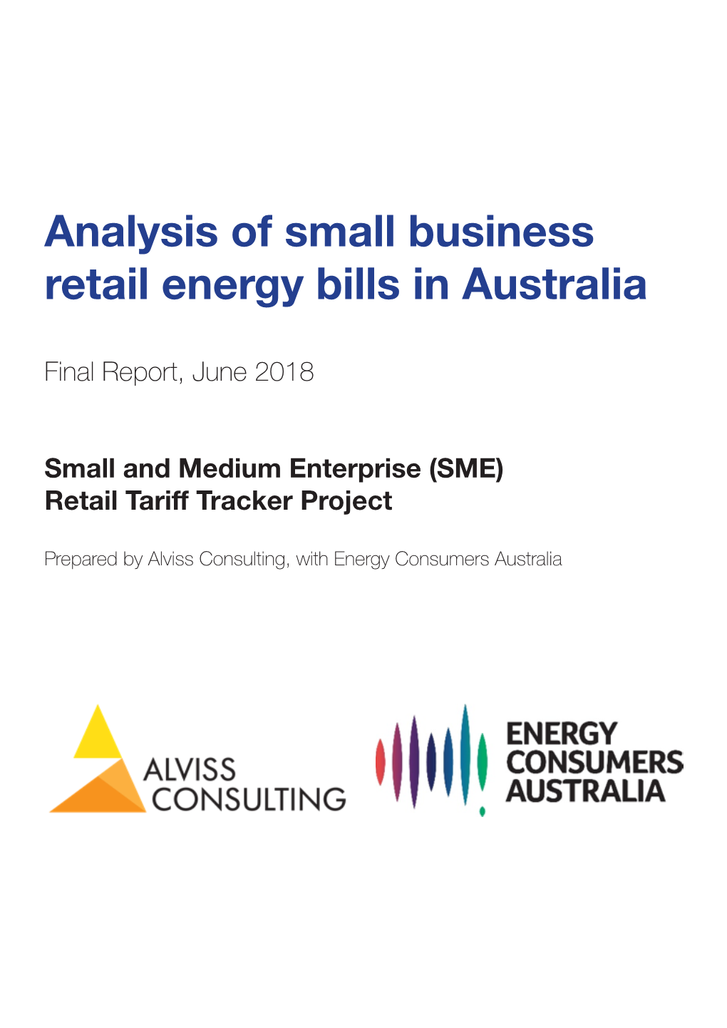 Analysis of Small Business Retail Energy Bills in Australia