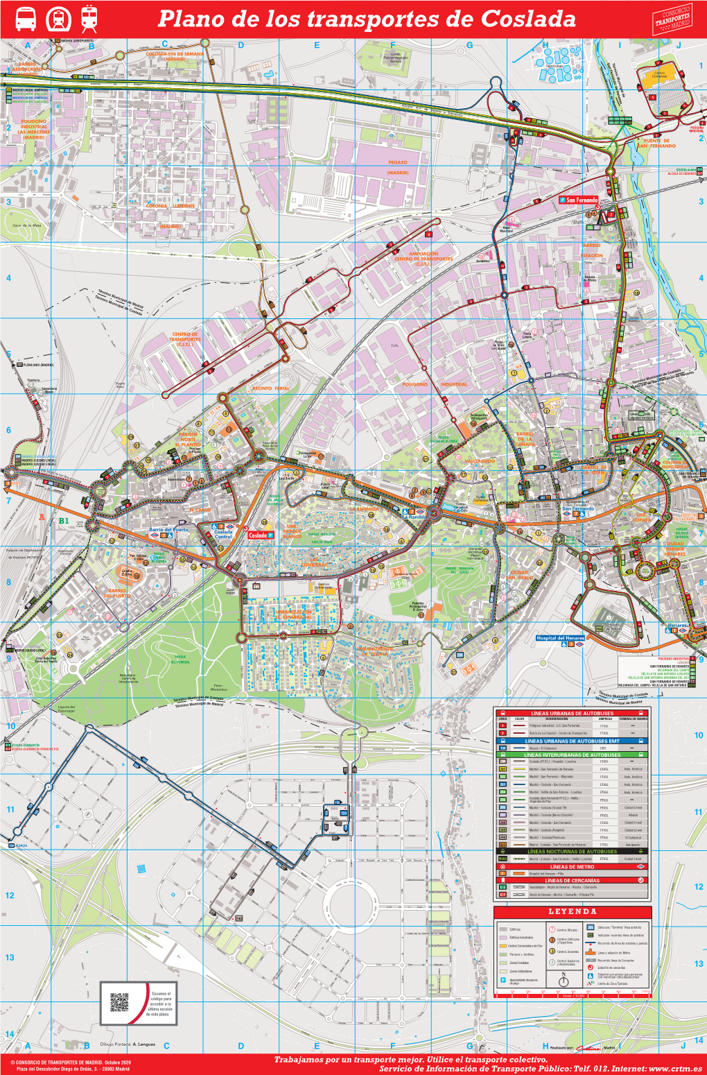 Plano De Los Transportes De Coslada Aguapark