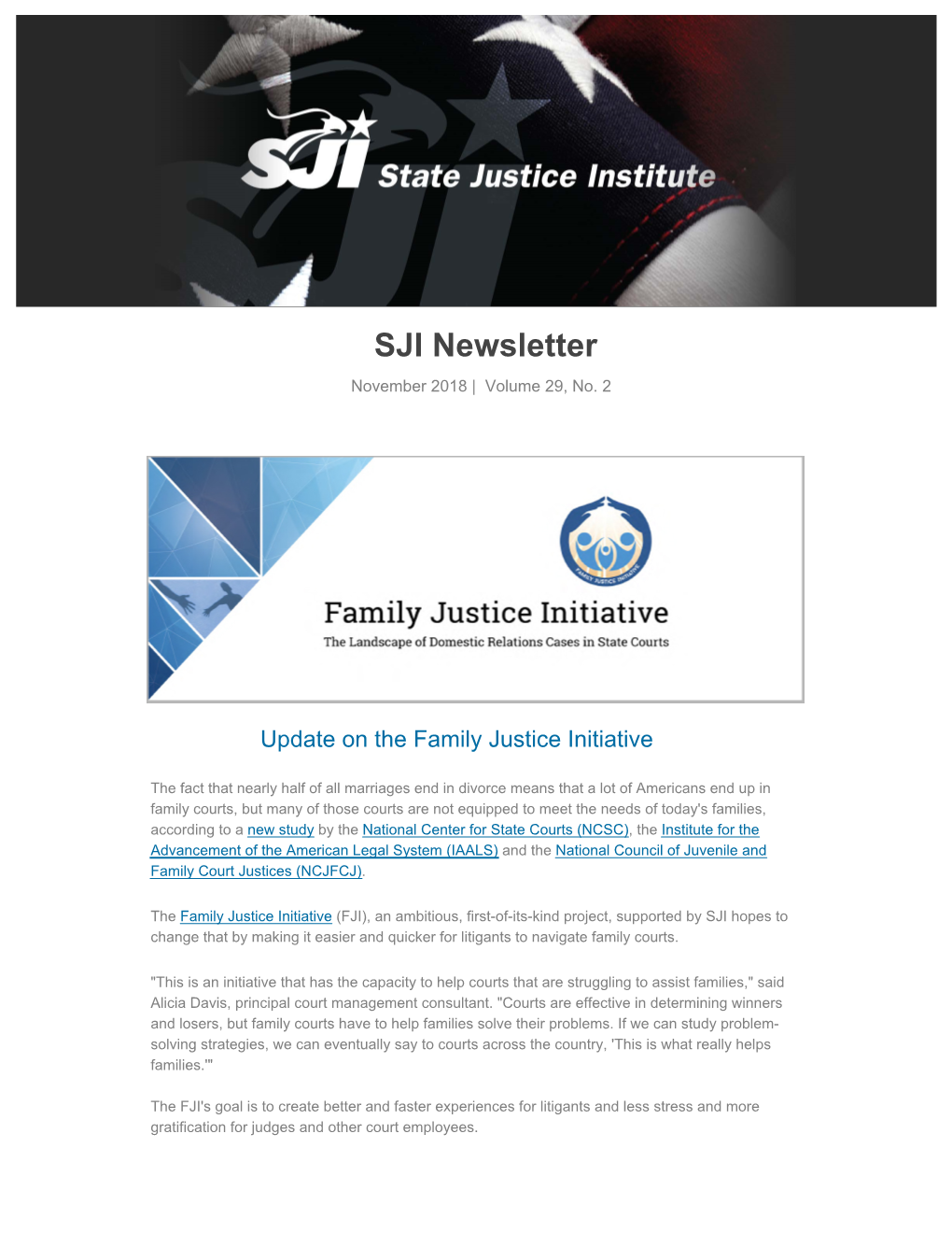 SJI Newsletter November 2018 | Volume 29, No