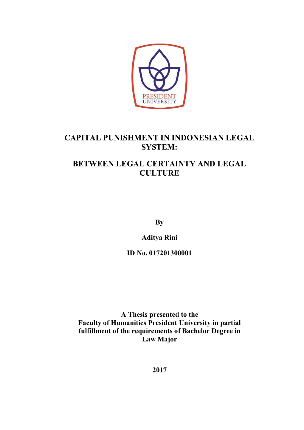 Capital Punishment in Indonesian Legal System