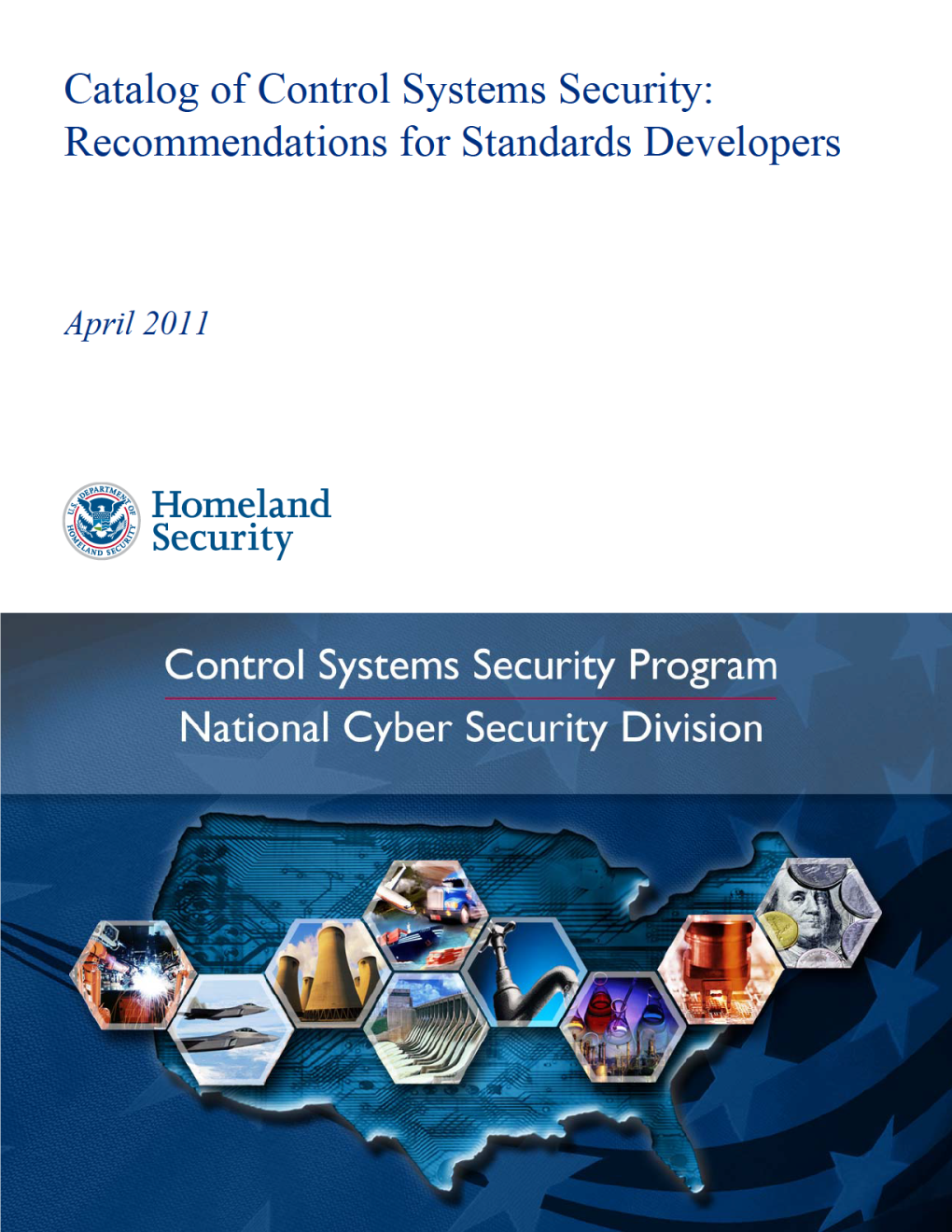 Catalog of Control Systems Security: Recommendations for Standards Developers 1