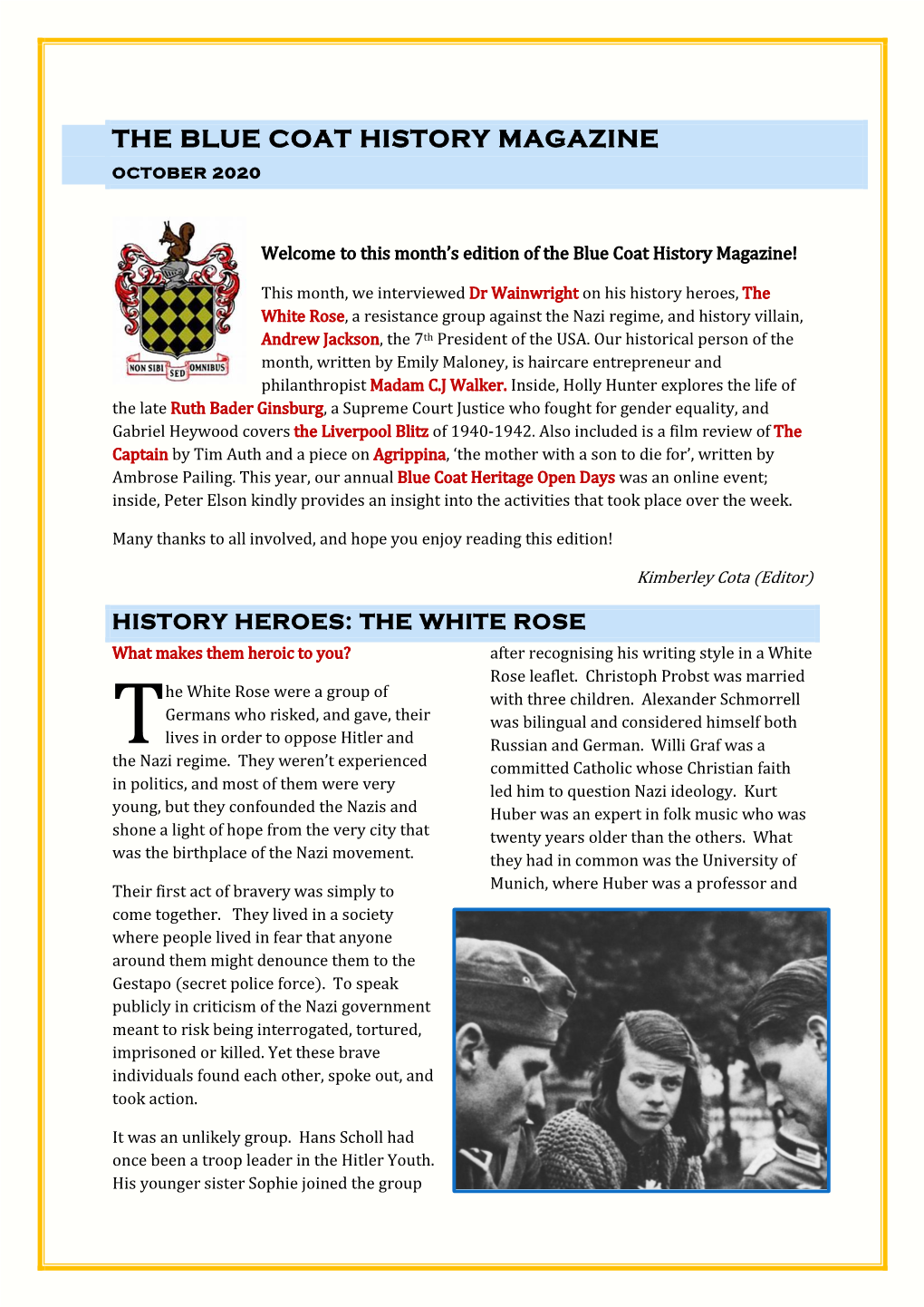 The Blue Coat History Magazine