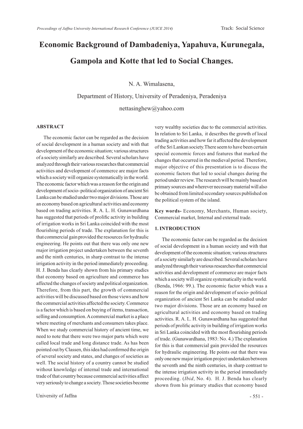 Economic Background of Dambadeniya, Yapahuva, Kurunegala, Changing Energy Consumption Expenditure of Households Dependent Variable in Rural Sector