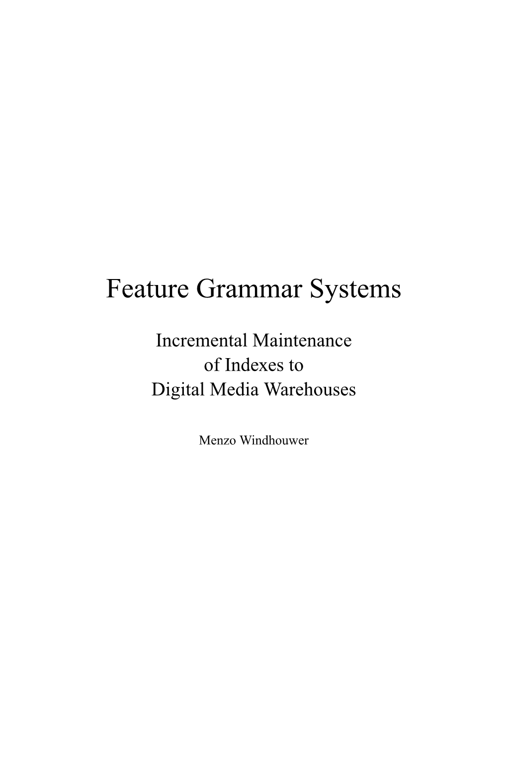 Feature Grammar Systems