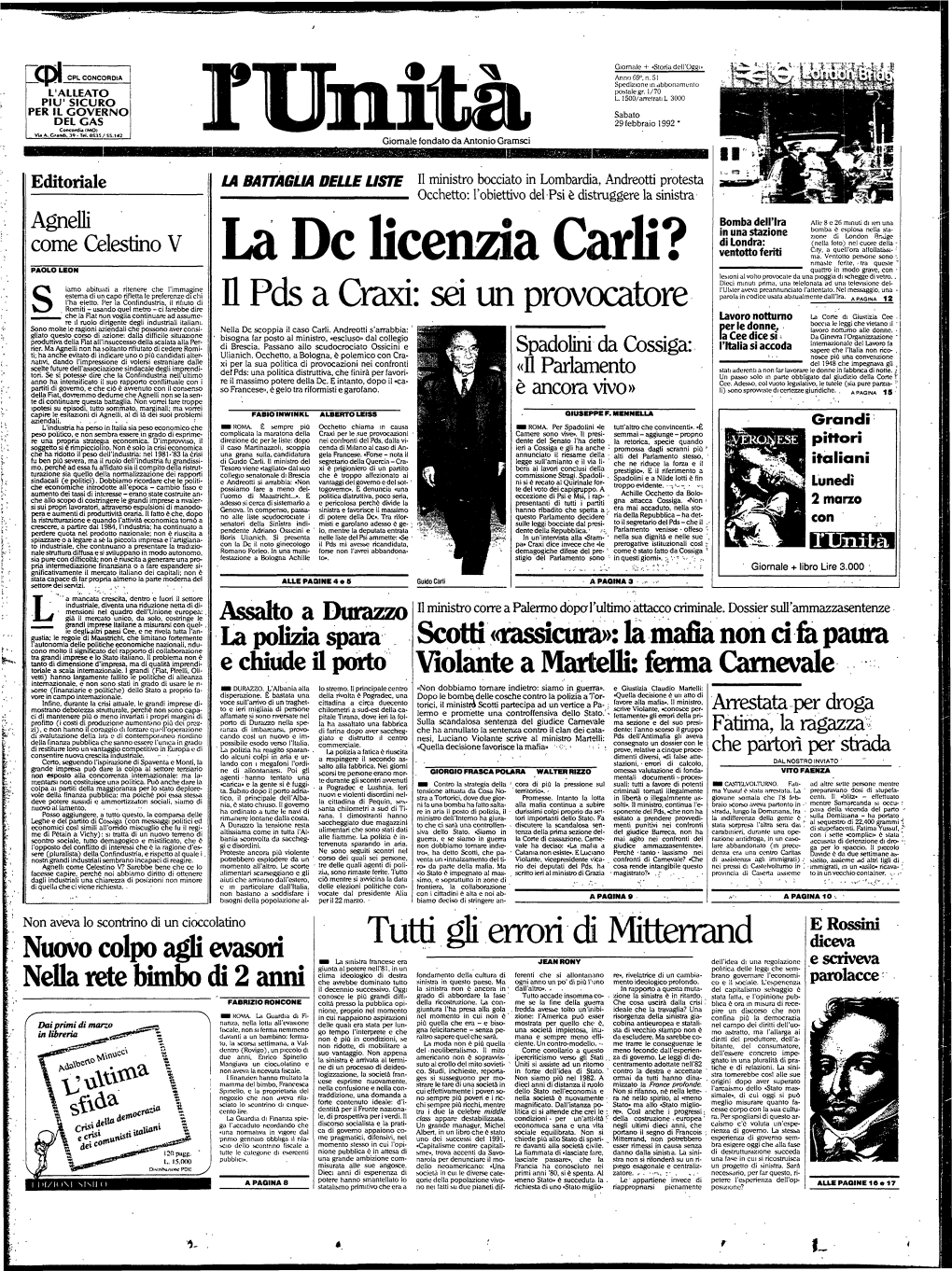 La De Licenzia Carli?