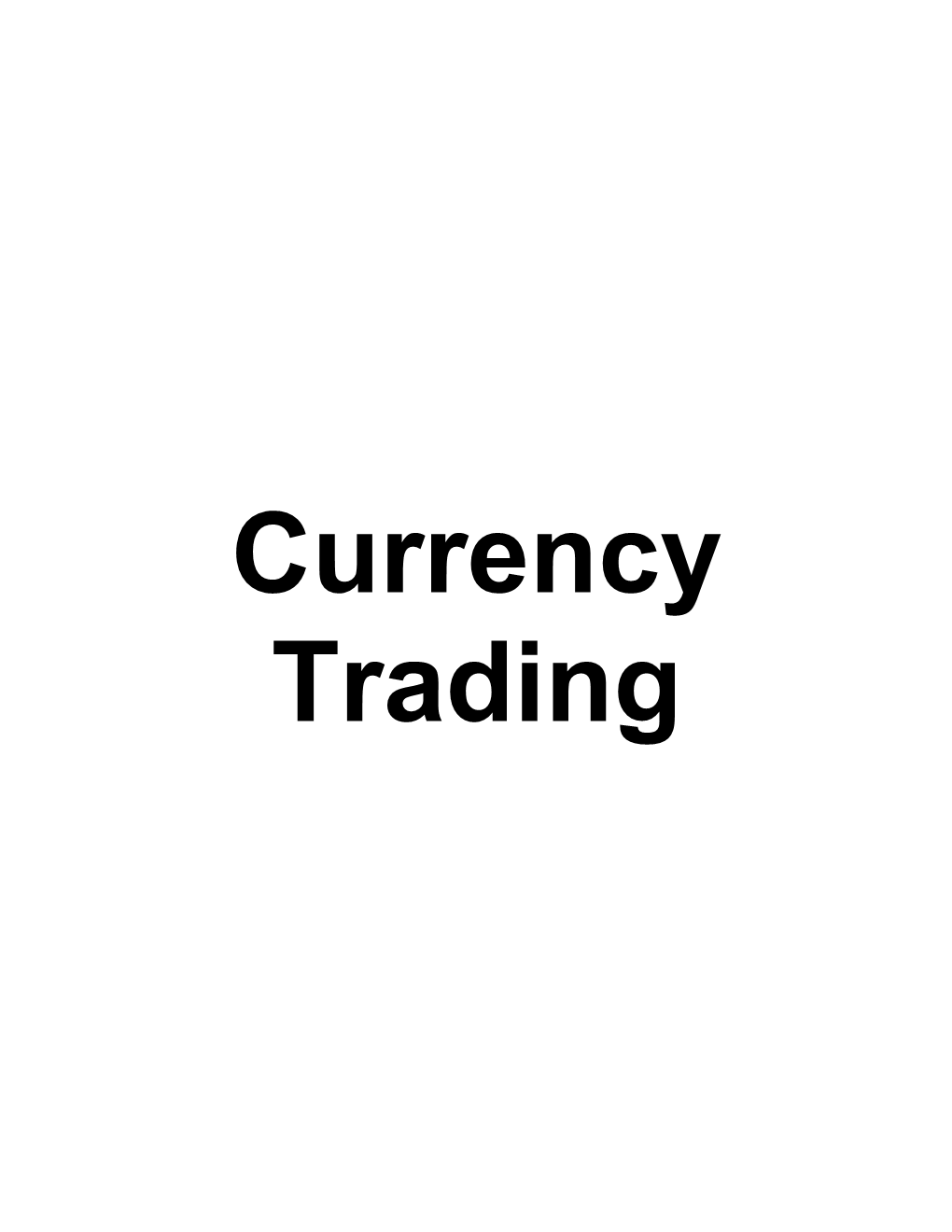 Currency Markets