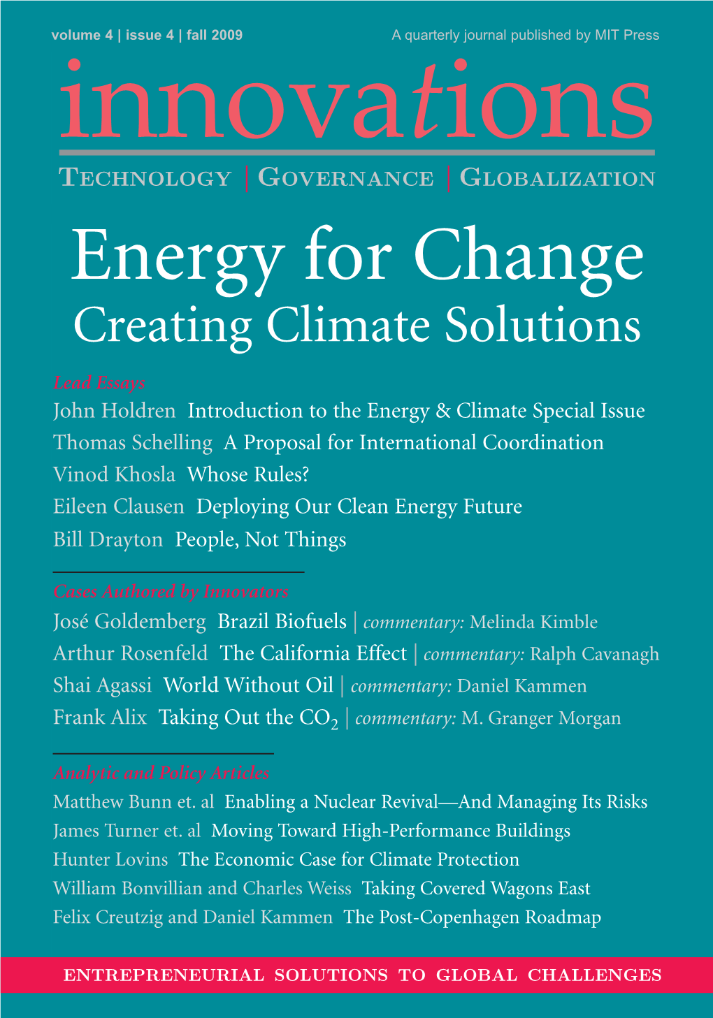 Energy for Change Creating Climate Solutions