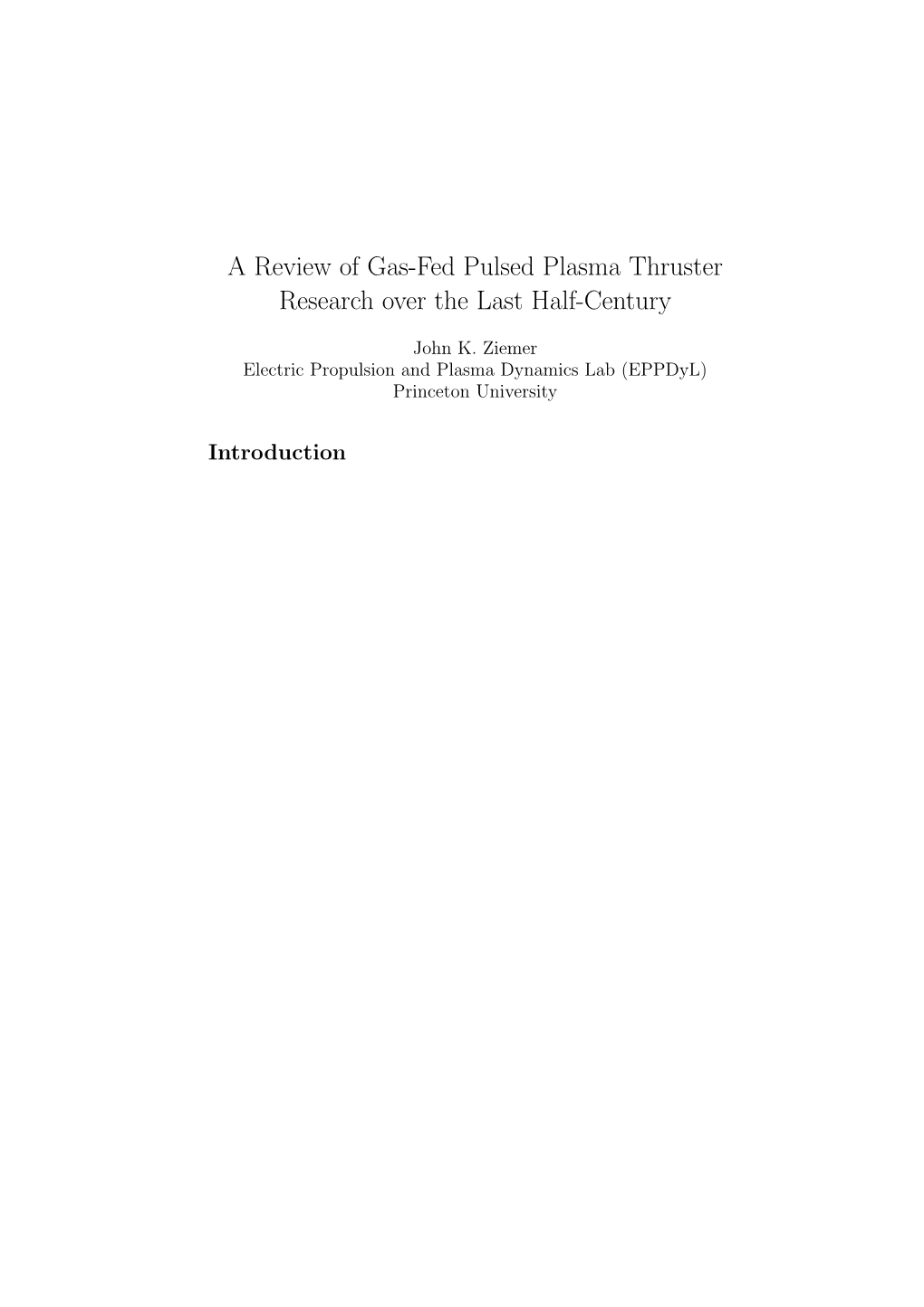 A Review of Gas-Fed Pulsed Plasma Thruster Research Over the Last Half-Century