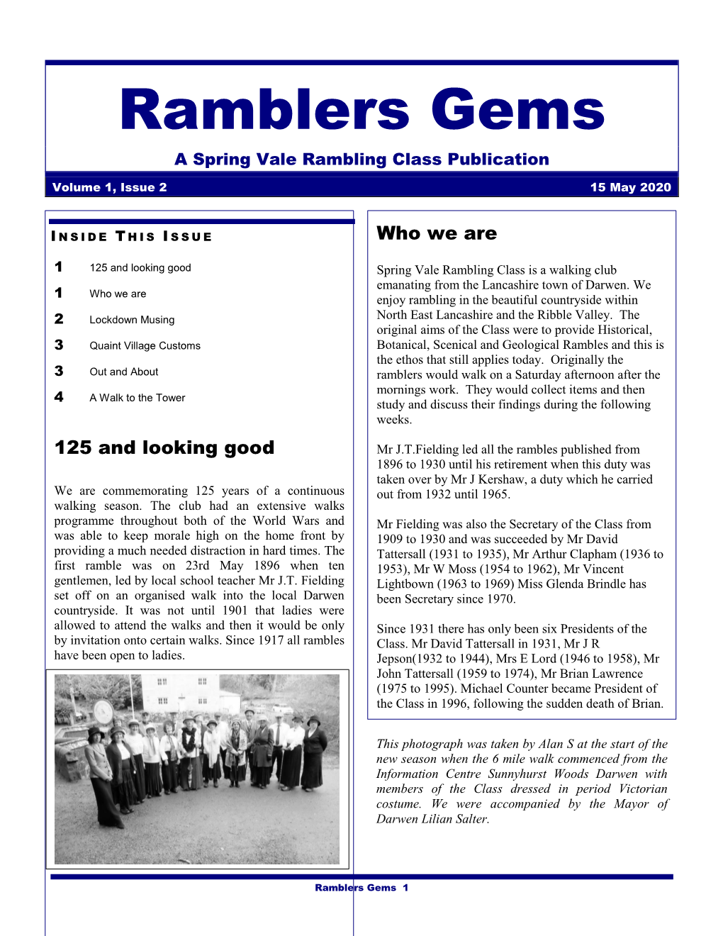 Ramblers Gems a Spring Vale Rambling Class Publication