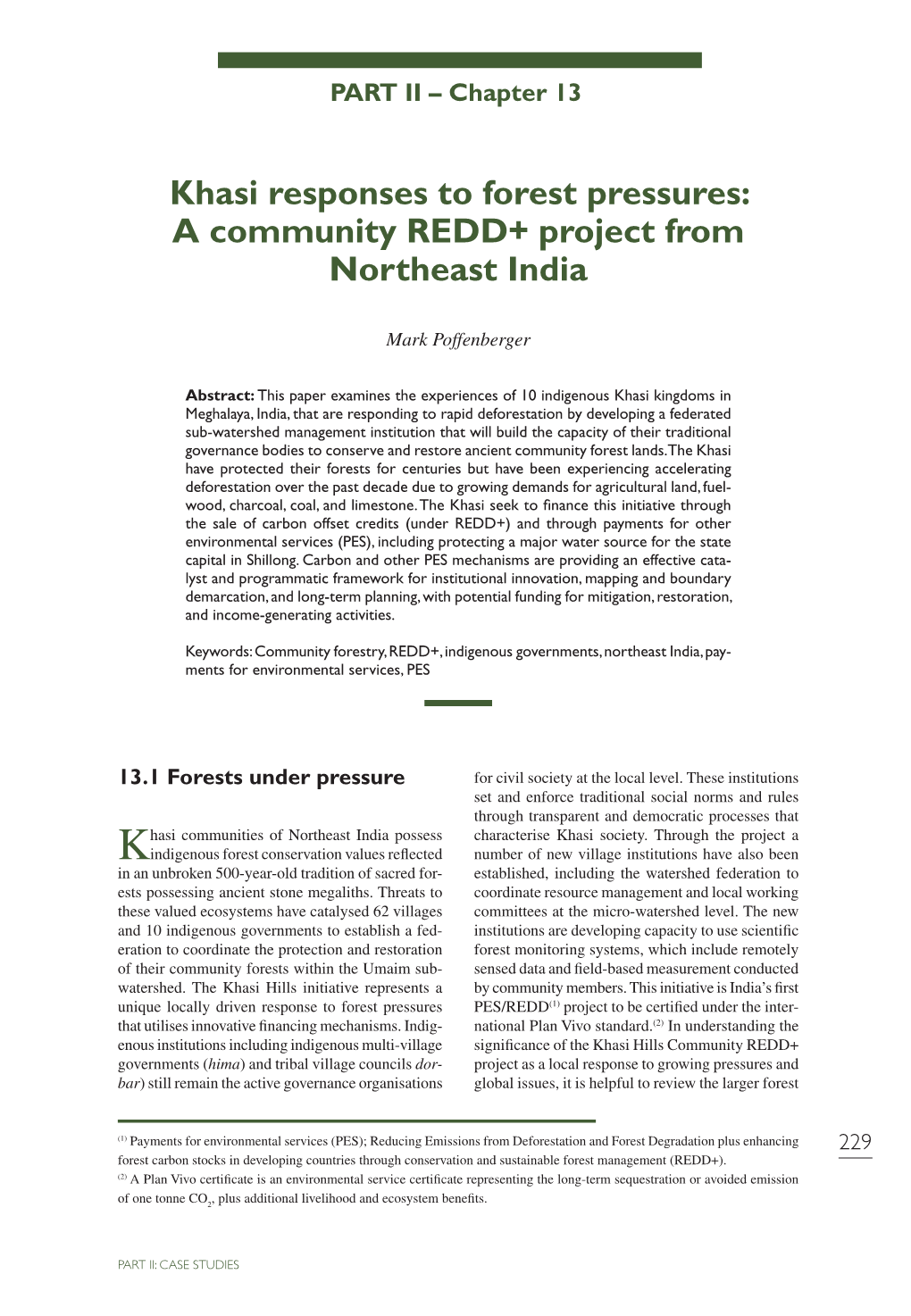 A Community REDD+ Project from Northeast India