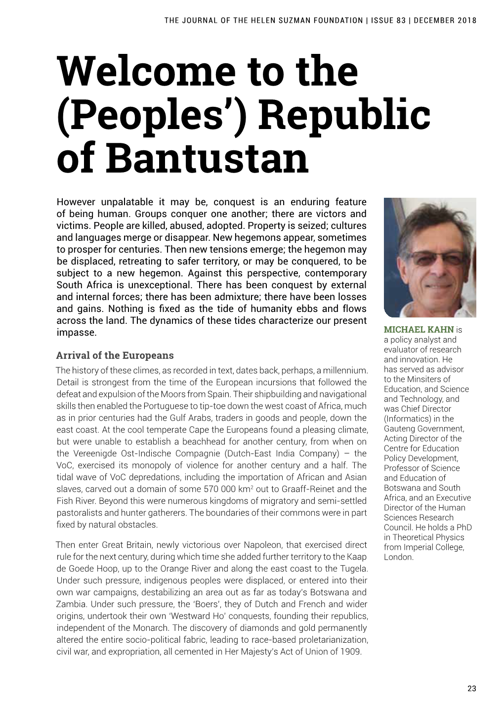 (Peoples') Republic of Bantustan