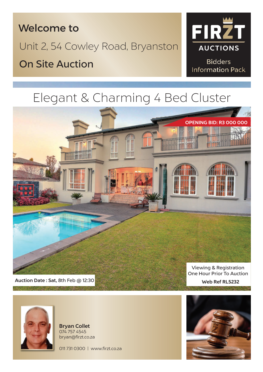 Unit 2, 54 Cowley Road, Bryanston on Site Auction Bidders Information Pack