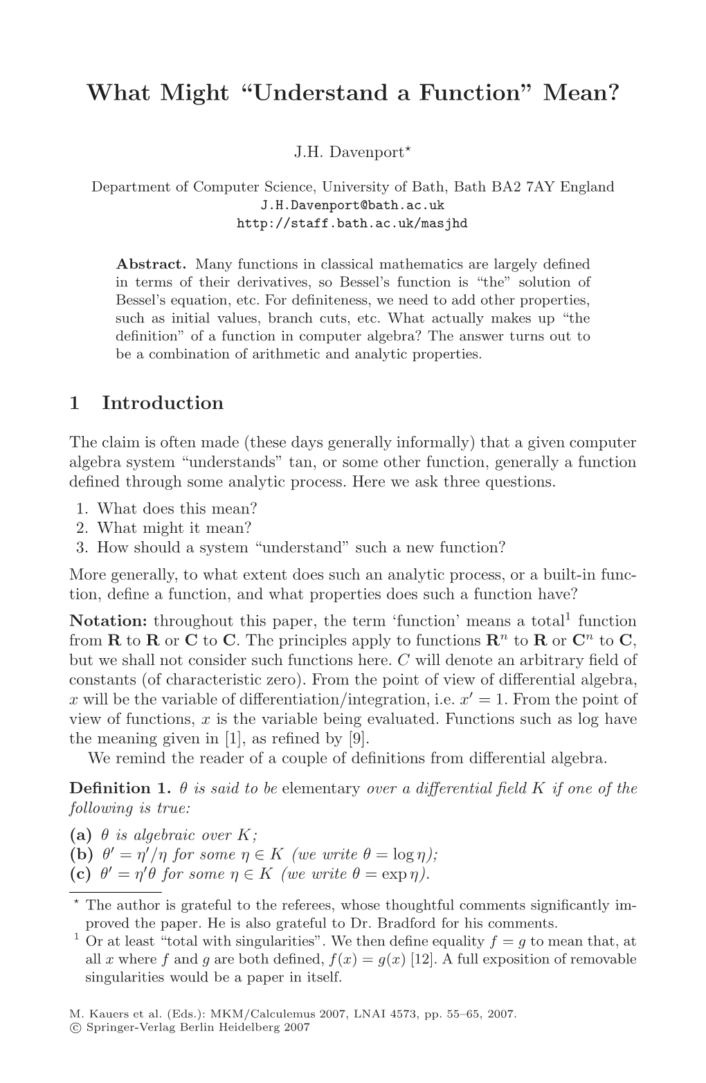 What Might “Understand a Function” Mean?