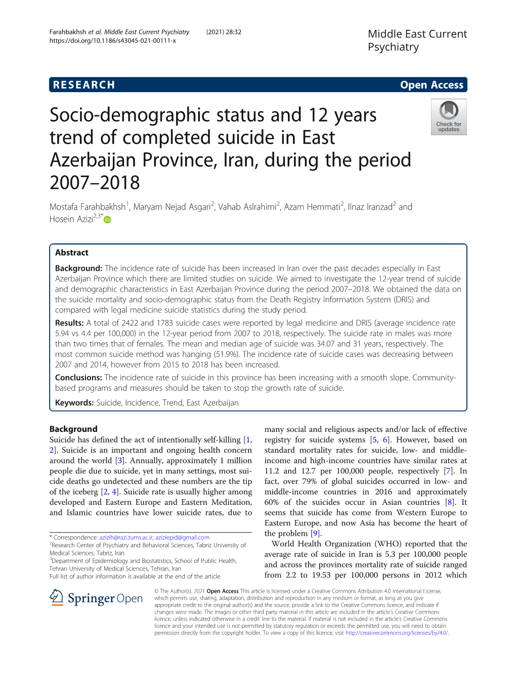 Socio-Demographic Status and 12 Years Trend of Completed Suicide In