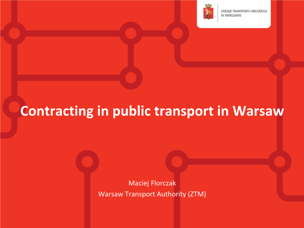 Contracting in Public Transport in Warsaw