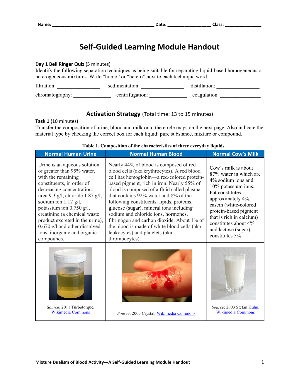 Self-Guided Learning Module Handout