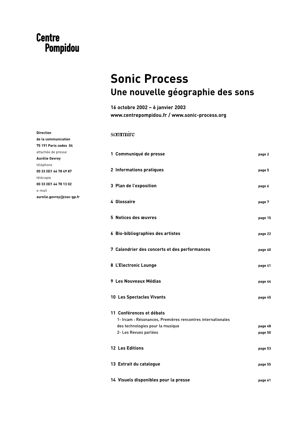 Sonic Process Une Nouvelle Géographie Des Sons