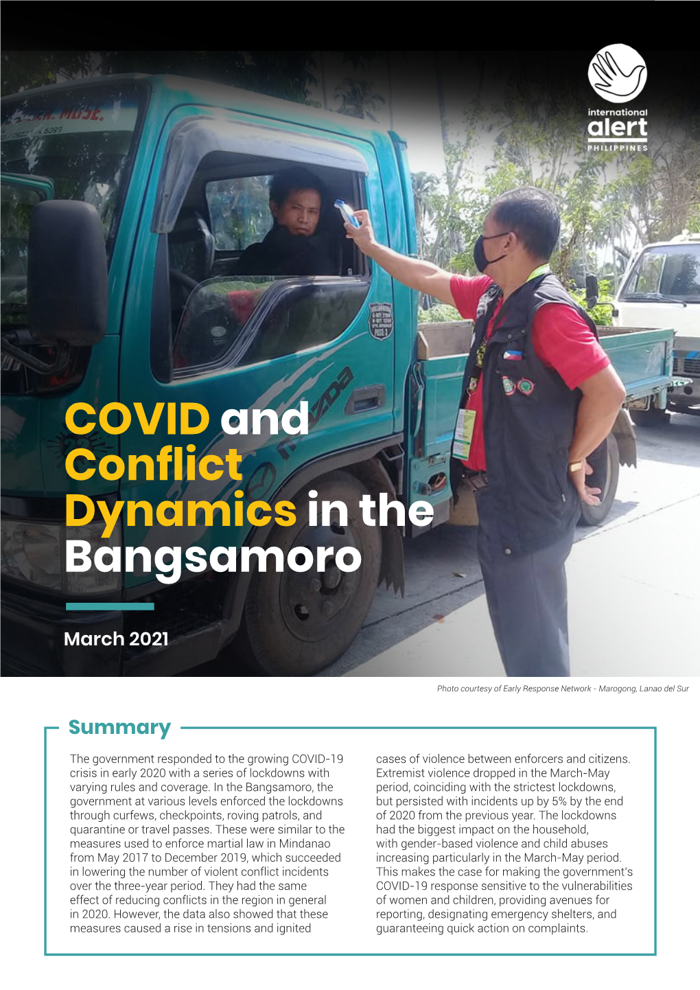 COVID and Conflict Dynamics in the Bangsamoro