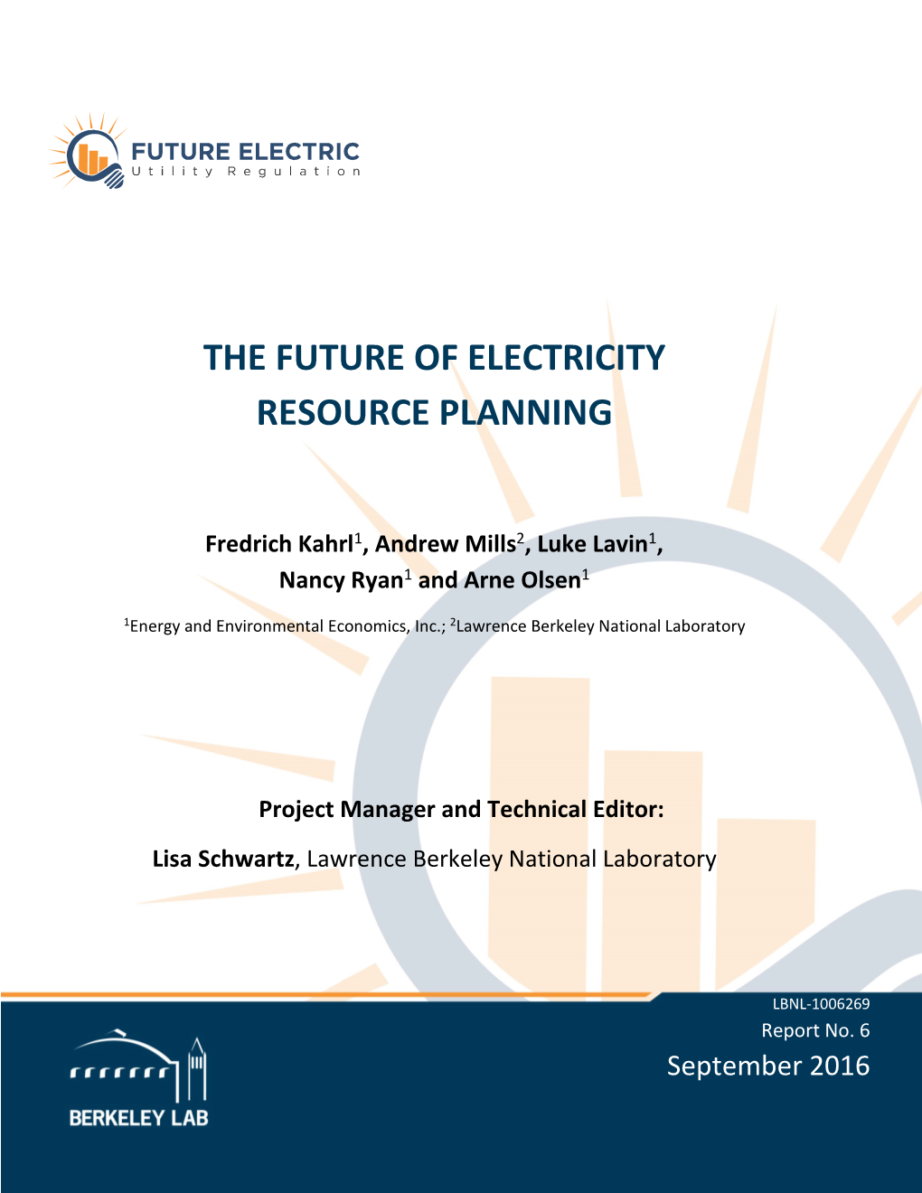 The Future of Electricity Resource Planning