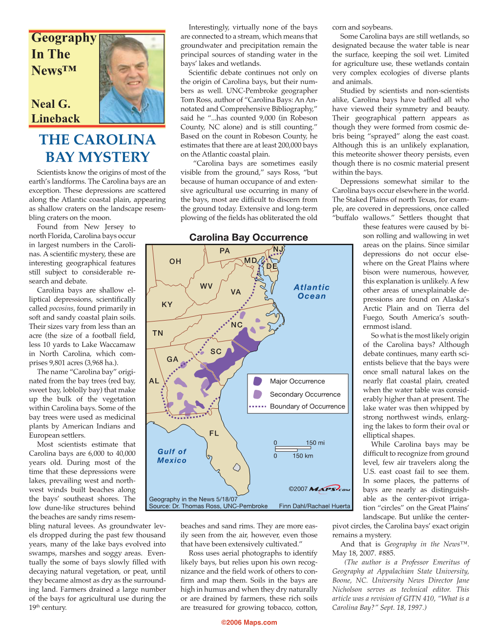 The Carolina Bay Mystery