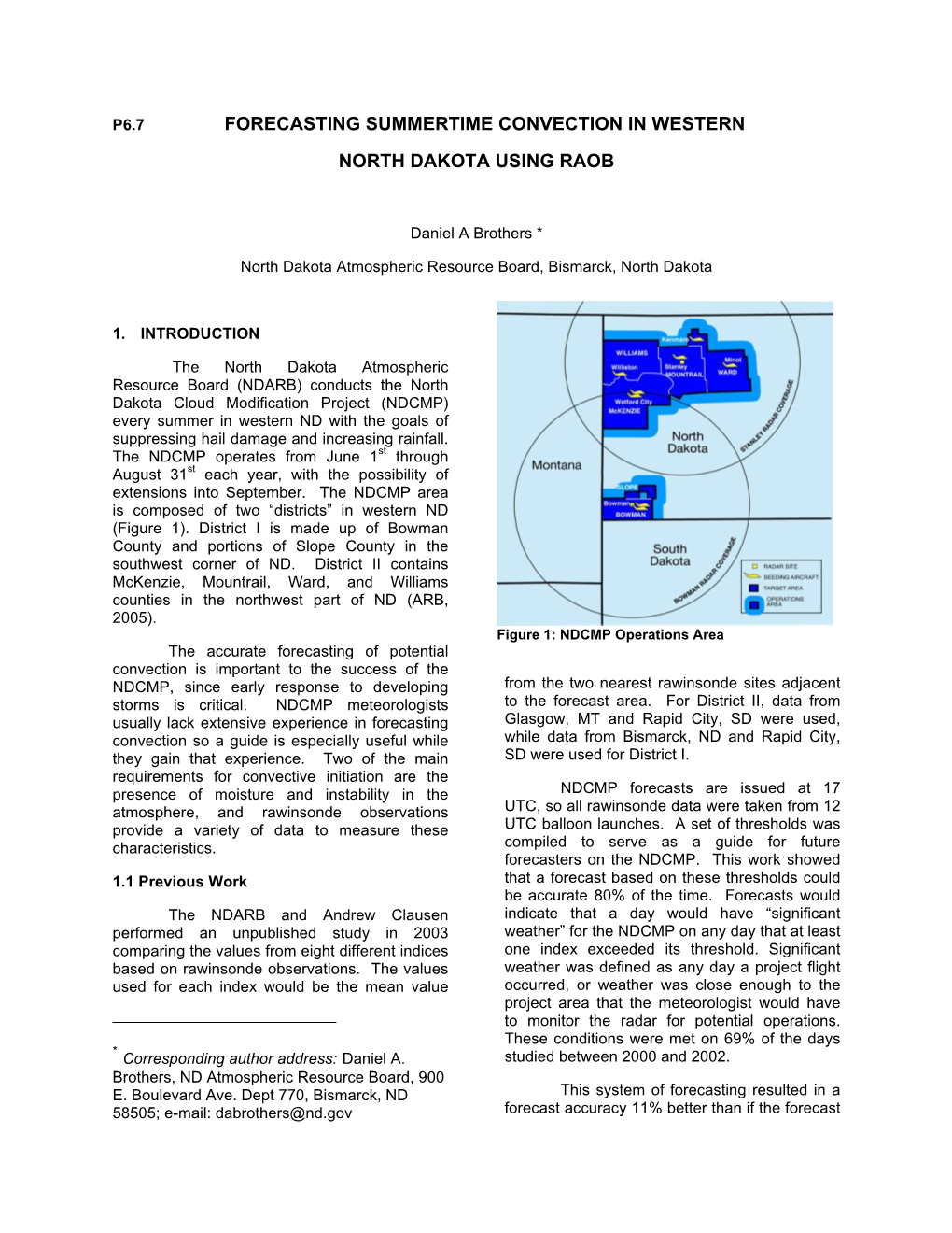 Forecasting Summertime Convection in Western North Dakota Using Raob