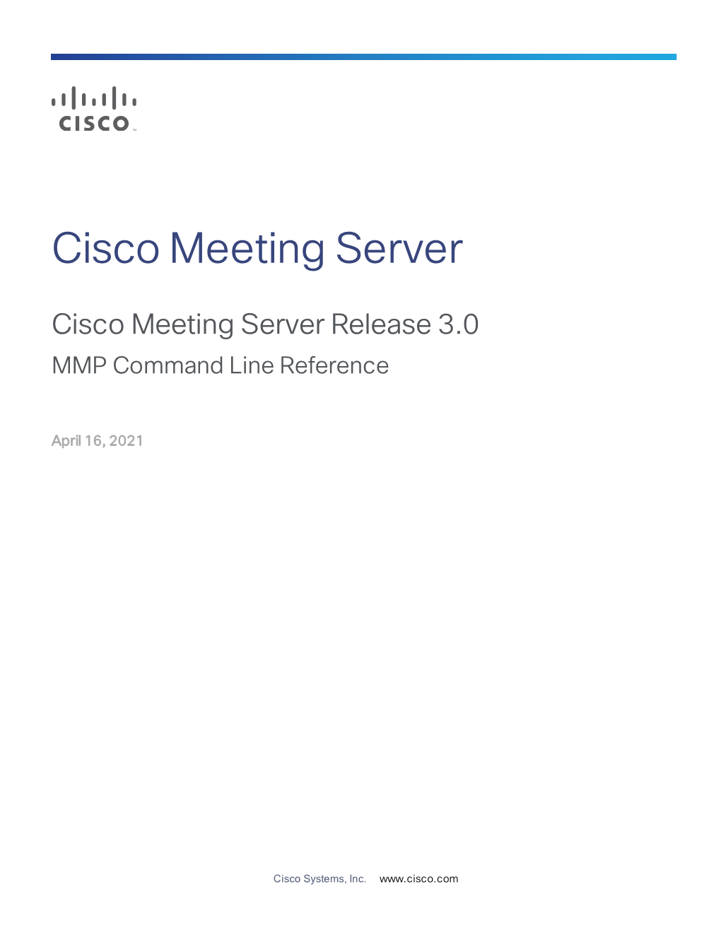 Cisco Meeting Server Release 3.0 MMP Command Line Reference