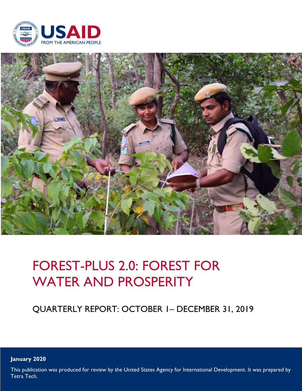 USAID Forest PLUS 2.0 FY2020 Q1 Progress Report